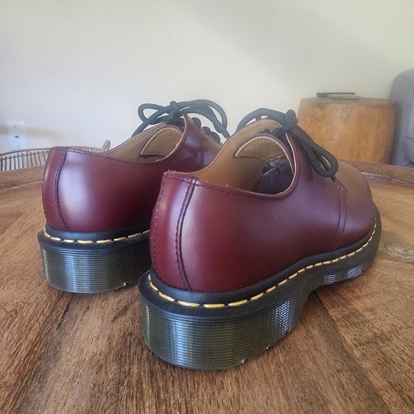 Dr Martens 1461 Cherry Red Oxford Smooth Leather Shoes Mens 6 / Womens 7 main image 4